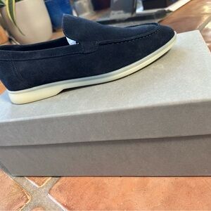 Men's Navy Suede Loafers ICON